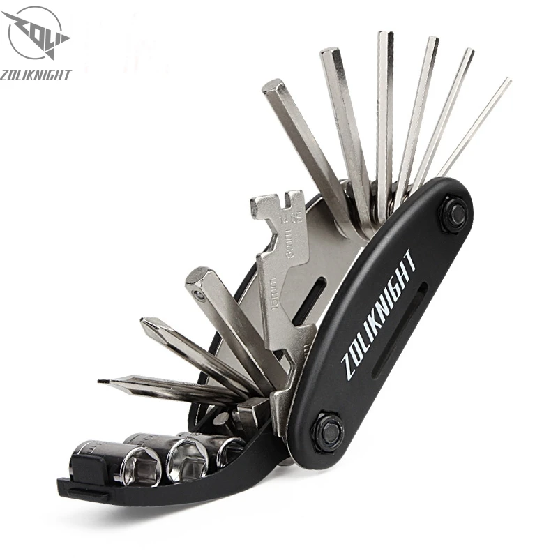 Zoli 16 in 1 Multifunction Bicycle Repair Tools MTB Mountain Cycling Bike Repair Tool Kit Hex Spoke Cycling Screwdriver Tool