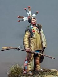 Resin soldier 1/24 75mm ancient soldier Teton Lakota Sioux Warrior    Model Unassambled Unpainted  Figure Building Kit