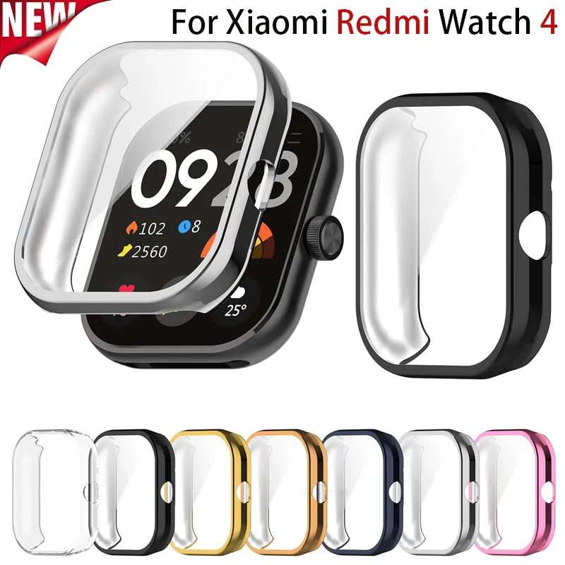 TPU Screen Protector For Xiaomi Redmi Watch 4 Smart Watchband Case Protective Cover Shell Soft Protective Case For Redmi Watch 4