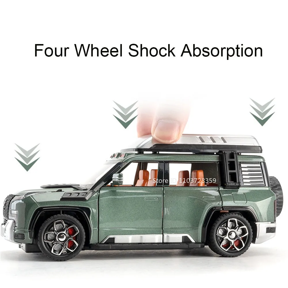 1:24 modelo de brinquedo byd yang wang u8 carros liga diecast veículos off-road som luz portas abertas puxar para trás carro brinquedos para meninos presentes