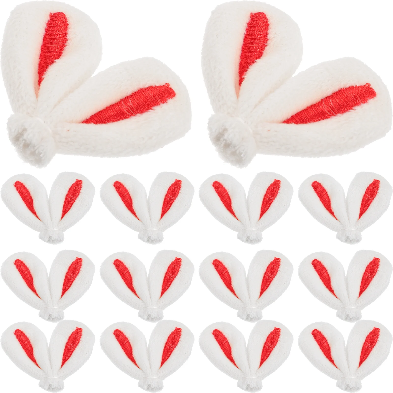 

20pcs Rabbit Ears Headwear Accessories Pink DIY Hair Pins Craft Supplies Easter Decorations for Girls Women Hair Clips