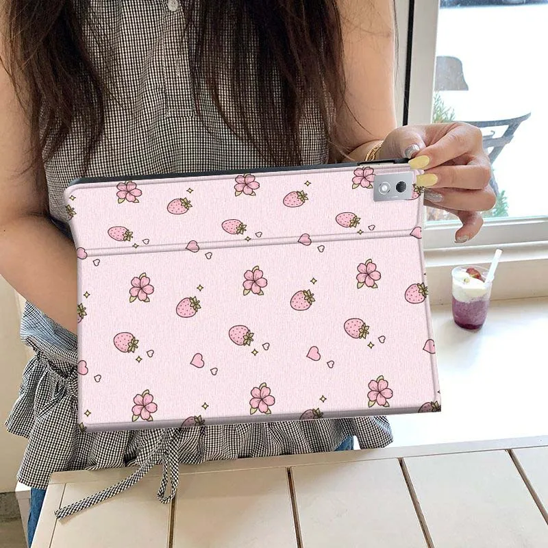 Cartoon Red Heart Pattern Gift Tablet Case For Lenovo Xiaoxin Legion Pad Tab Pro GT Y700 Gen4 2 11 P11 M10 K10 3rd Plus Gen