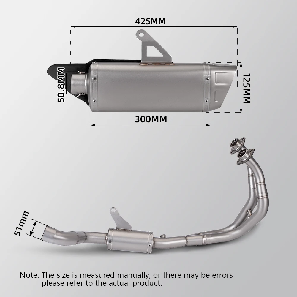 For YAMAHA R7 2021-2023 Full Motorcycle Exhaust System Escape Slip On Front Tube Link Pipe Connect yoshimura R77