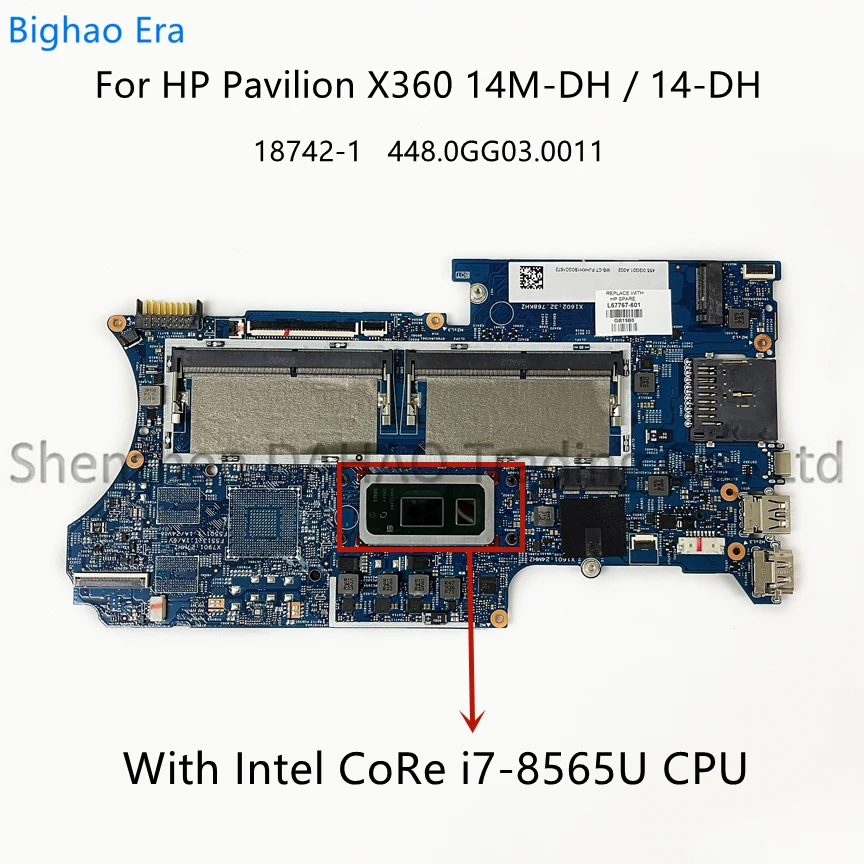 Imagem -03 - para hp Pavilion X360 14m-dh 14-dh Laptop Motherboard com Cpu i3 i5 i7 L51133601 L52932-601 L67767-601 187421 448.0gg03.0011