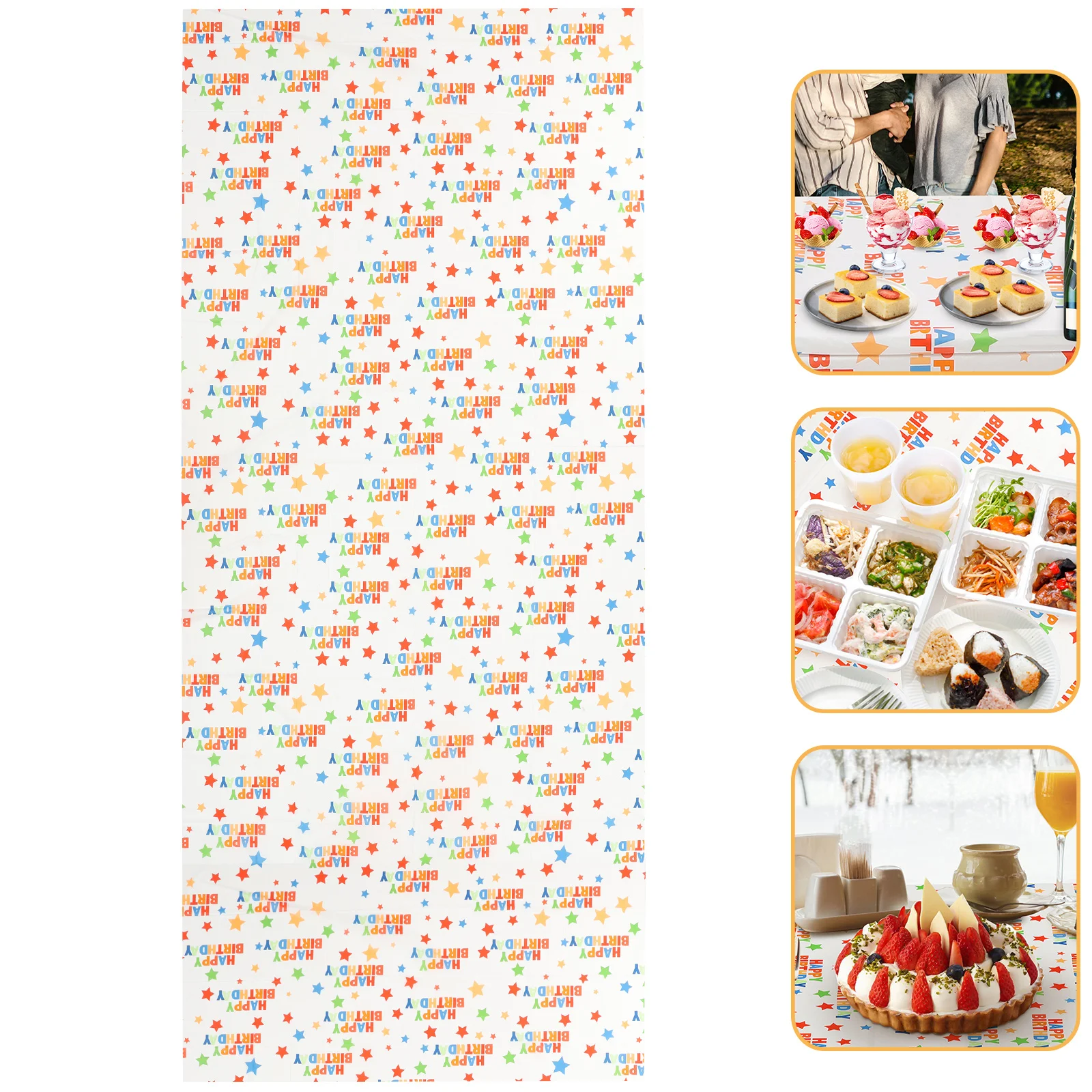 

Waterproof Tablecloth Birthday Birthday Table Cloth Table Cover Rectangle Decorations Party Picnic Polyester Cover