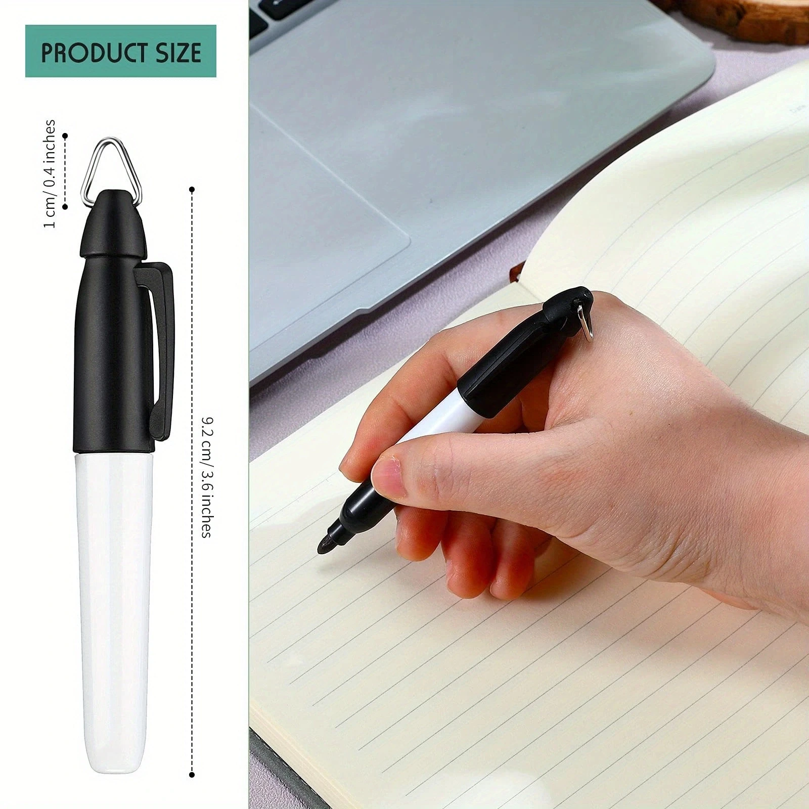 5/10 Pcs Mini Permanent Markers, Golf Ball Marker Pen With Keychain Clip For Office Meeting Outdoor Activity School 7 Colors view 2