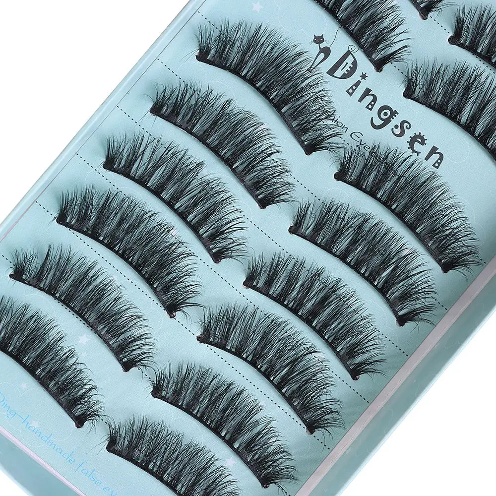 Hanmdade pur sans cruauté Super doux Ultra-wispies Faux cils 3D Faux vison cheveux naturel longs outils d'extension de cils