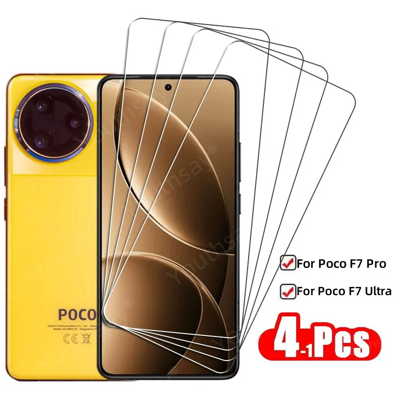 

Full Clear Glass For Poco F7 Pro Tempered Glass Xiaomi Poco F7 Ultra Pro Screen Protector HD Protective Phone Film Poco F7 Pro
