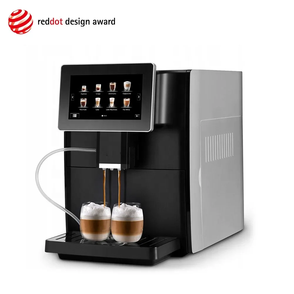 

Custom Full Touch Colorful Visual Screen Electric Smart Fully Automatic Commercial Espresso Coffee Maker Machine