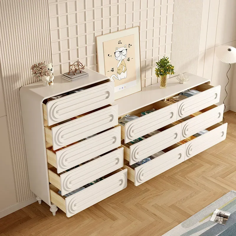 Luxury Cream Style Shoe Cabinet Storage Solid Wood Simple Organizer Side Cabinet Cabinet Bedroom Sapateira Home Furniture