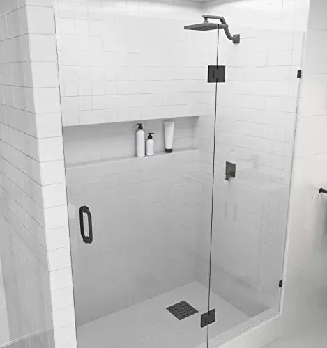 Frameless Shower Door - Glass Hinge With Enduroshield Glass Coating, 78” X 43.5