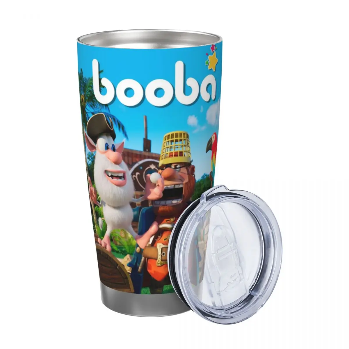 Fourbob-Booba Animation 20oz Stainless Steel Insulated Thermal Coffee Car Cup Cold Hot Mugs Vacuum Flask