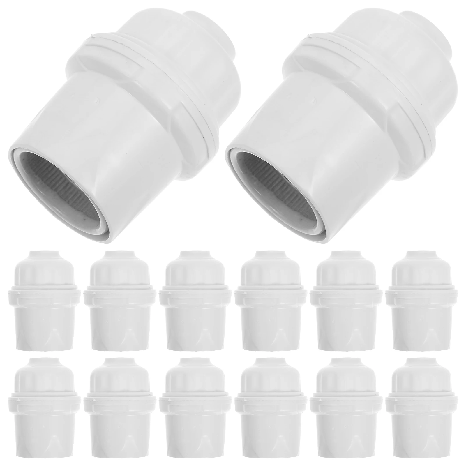 

20pcs E27 Waterproof Lamp Hanging Fixture Led Compatible 250V 10A White Plastic Pendant Light Holder Socket Adapter For Home