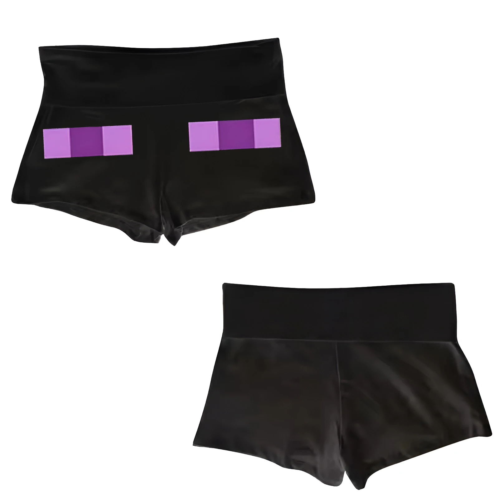 Spring and summer new Y2K women's shorts white English purple print simple daily versatile