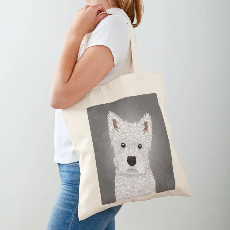

Cute West Highland Terrier Tote Bag cute pouch bag Canvas bag for women Candy bags cute tote