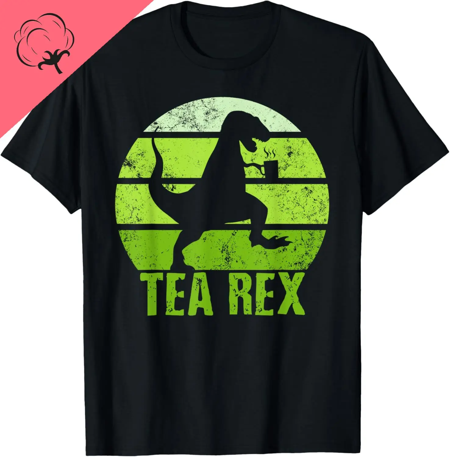 

Рубашка Tea Rex в стиле ретро, винтажная футболка с забавными динозаврами для чаепития, дышащая и удобная одежда по индивидуальному заказу, хлопковая футболка