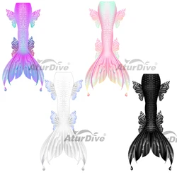 Adult and children's professional customized large-sized mermaid fish tail aquarium performance costumes Ariel mermaid fins