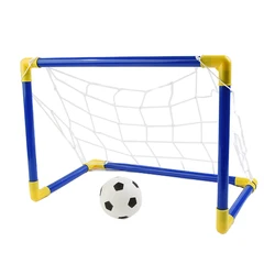 Indoor Folding Soccer Goal Post Net Set Pump Home Game Team Sports 447x250x323 Mm Outdoor Home Games Toys Child Birthday Gift-