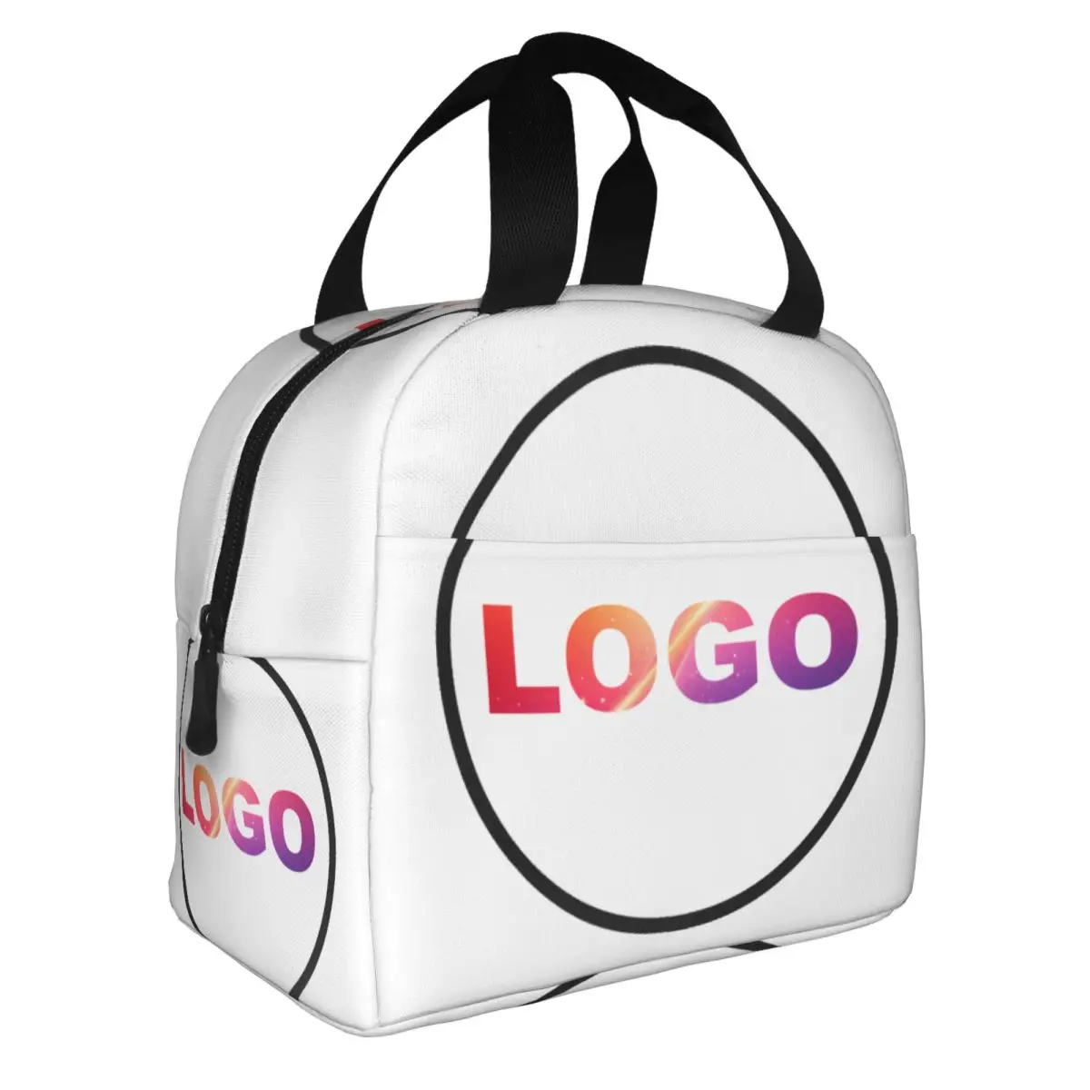 Personalized Custom Your Design Here Insulated Lunch Bags Work School Customized Photo Logo  Resuable Thermal Cooler Lunch Box