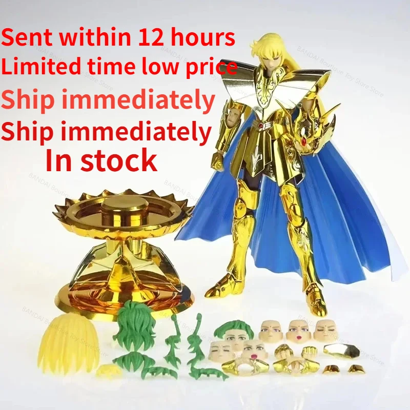 In Stock CS  Saint Seiya Myth Cloth EX Virgo Shaka +Lotus Base 24K/OCE Gold Knights of The Zodiac Action FigureToy