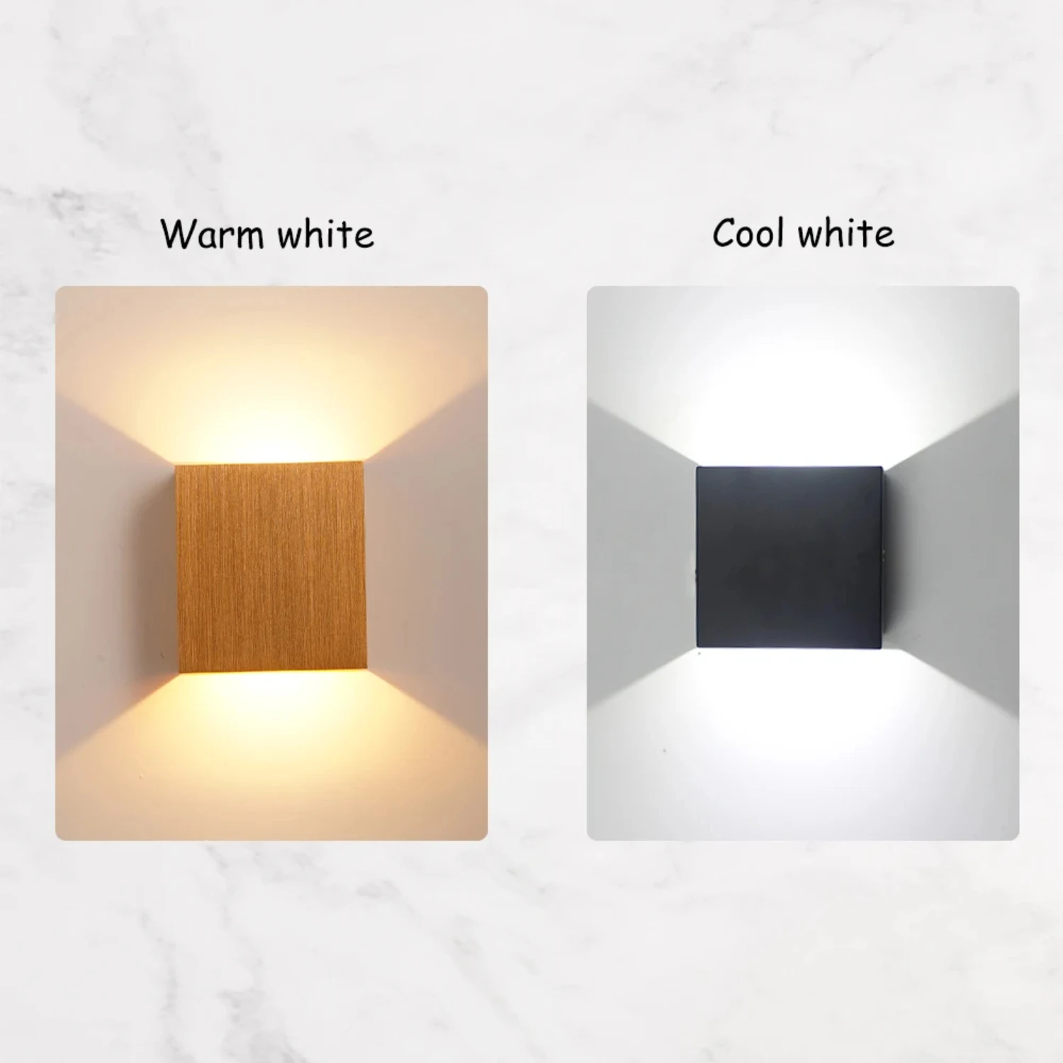 Lâmpada moderna de parede LED de alumínio dourado e prateado - ângulo ajustável para corredor elegante, quarto, sala de estar - Energy-Savi