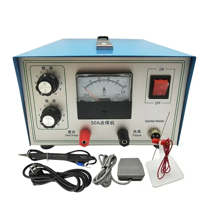 50A Pulse Spot Laser Welding Machine Handheld High-power Butt Welder Tool Gold Silver and Copper Jewelry Welder Equipment