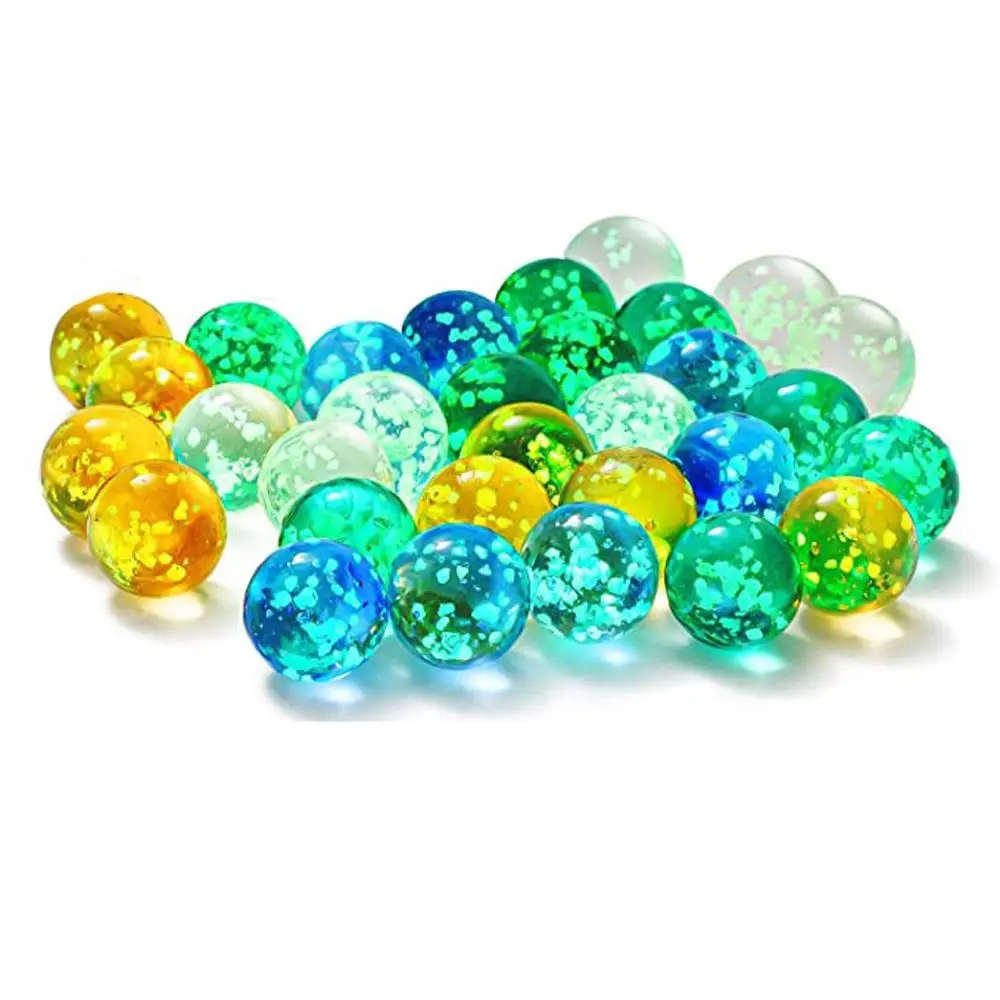10pcs/pack Glow in The Drak Luminous Glass Balls Non-porous Colourful Fish Tank Glass Ball 16mm Glass Marbles