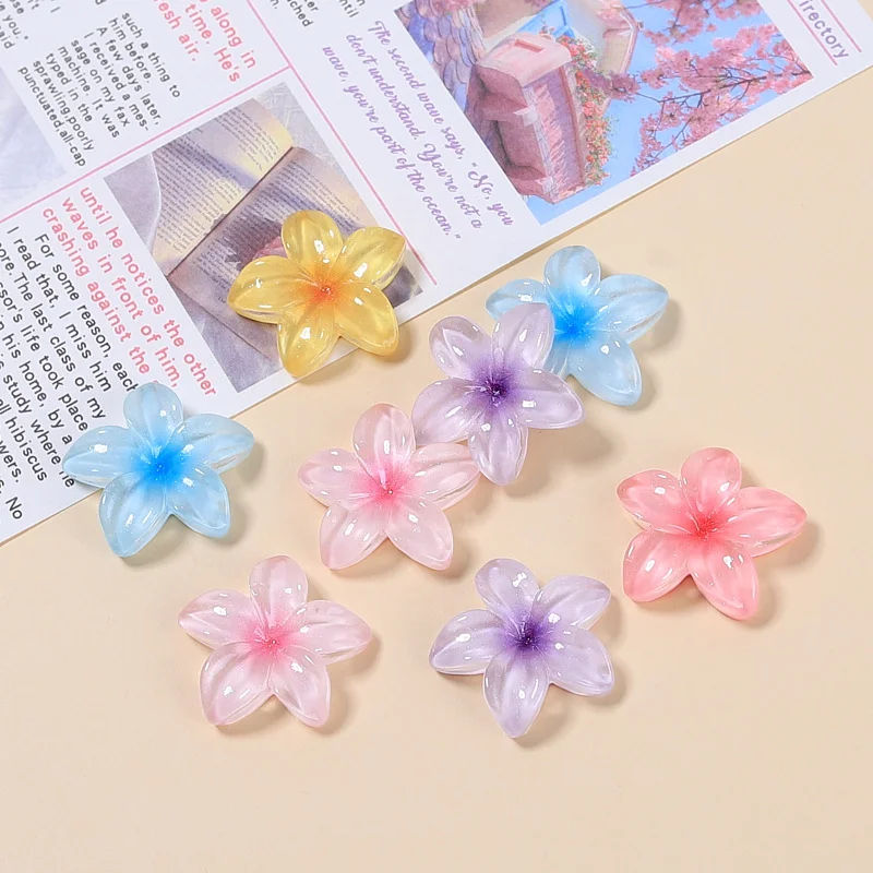 WFFNNKC 20/30Pcs Charm Transparent Flower Resin Girl Jewelry Earring Necklace Craft Supplies Material DIY Phone Bag Decora Patch