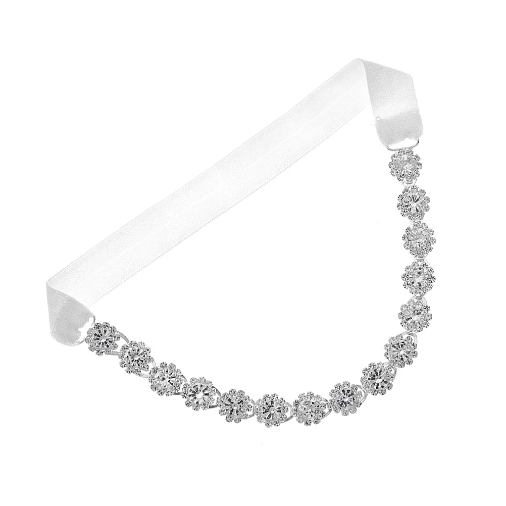 Anel de perna de noiva strass flor ligas elásticas para vestido de casamento faixa de coxa de noiva decoração de perna strass