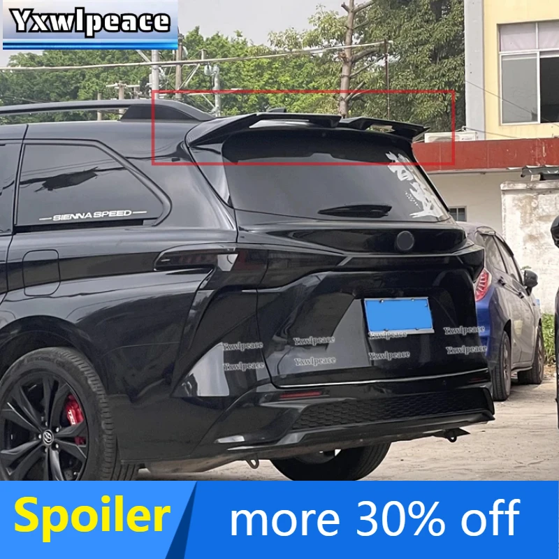 

Rear Roof Spoiler Body Kit Accessories For Toyota Sienna 2021 2022 2023 High Quality ABS Glossy Black Trunk Lip Wing