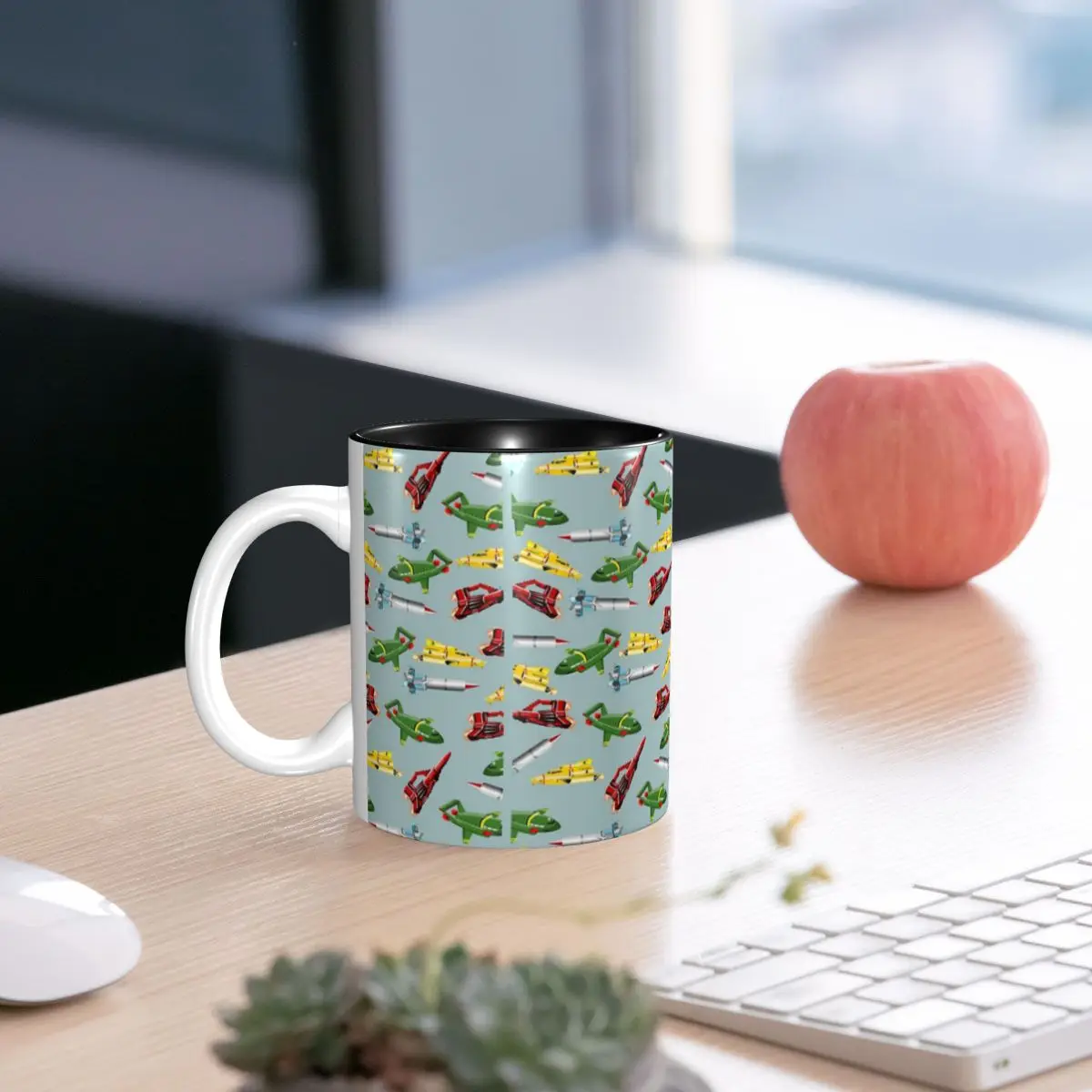 

Thunderbirds Pattern Mug Funny Ceramic Coffee Cups Tea Mugs Milk Cup Drinkware Gifts for Woman Man