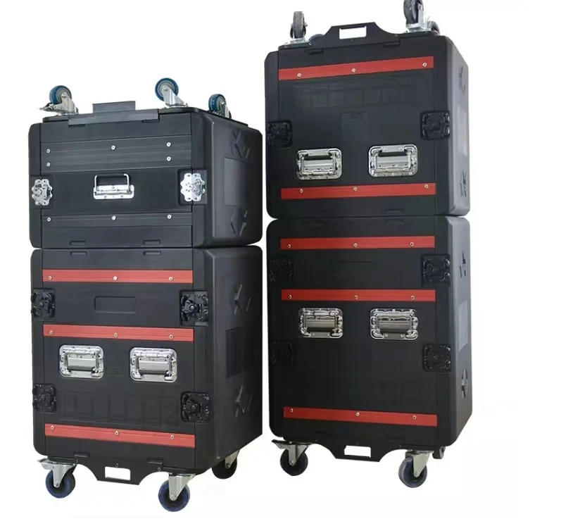 Plastic Shipping Shockproof 12U 14U Rack Case Hard Plastic Tool case Flight Case