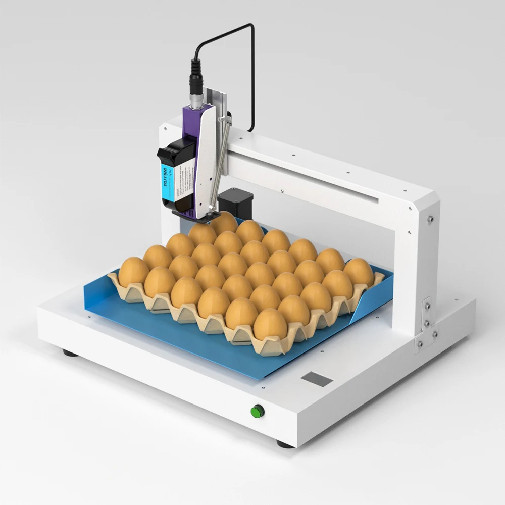 Automatic Egg Printer Eggs Tray Inkjet Printing Machine Batch Code Date Logo For Duck Pigeon Eggs Print