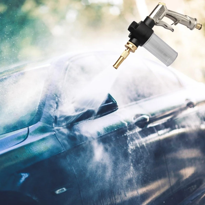 Effective Garden Hose Nozzle Sprayer with High Pressure Foam Guns and Soap Dispenser for Multiple Use Outdoor Cleaning