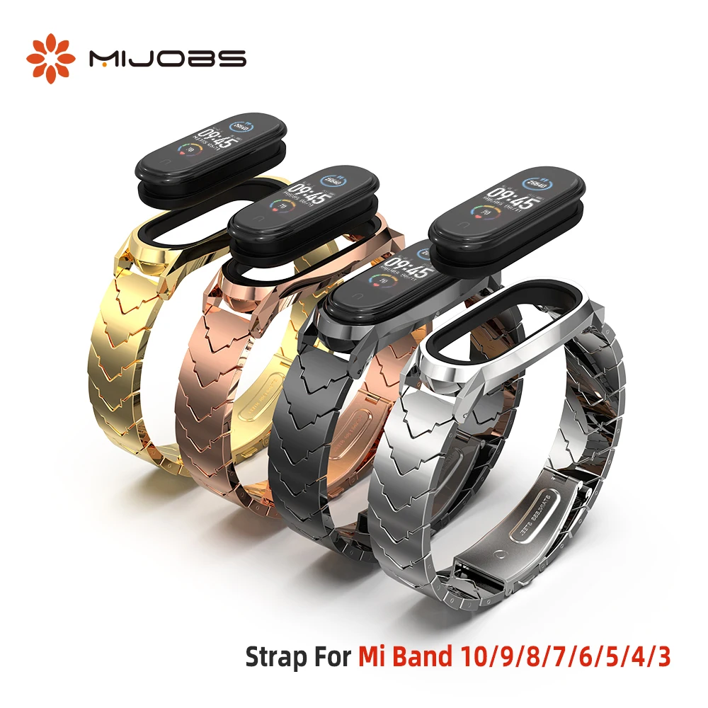 

Металлический браслет для Mi Band 5 6 7, ремешок для Xiaomi Mi Band 4 3 Mi Band 6