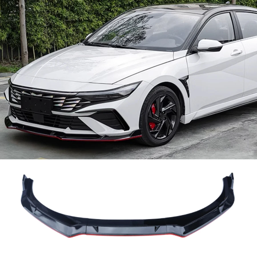 

Front Bumper Lip Chin Spoiler Deflector Protector Guard Decoration Body Kit Cover Trim For Hyundai Elantra CN7 2023 2024