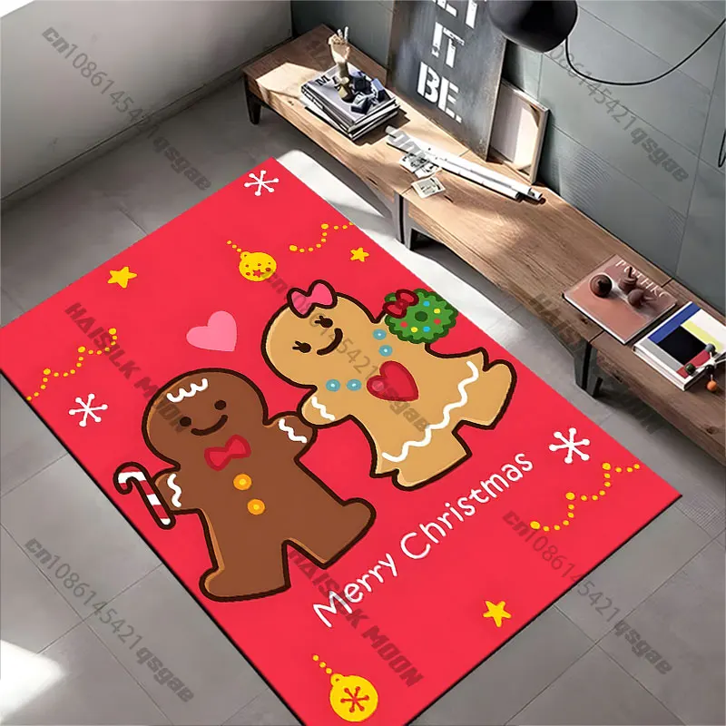 Christmas gingerbread love celebration carpet Yoga living room room decor children's crawling mat doormat area rug