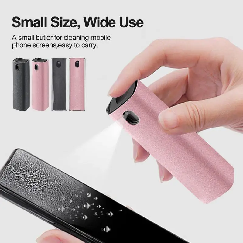 Touchscreen 2 In 1 Phone Screen Cleaner Spray Computer Phone Screen Duster Tool Microfiber Cloth Cleaning Product Set No Clean