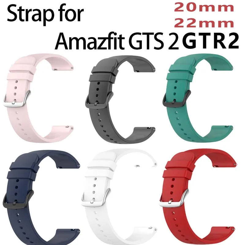 20mm 22mm Silicone Strap For Garmin Vivoactive 6/5/4/3 Venu 3 Replacement Watch Band for Garmin Forerunner 265 255 245 165 Music
