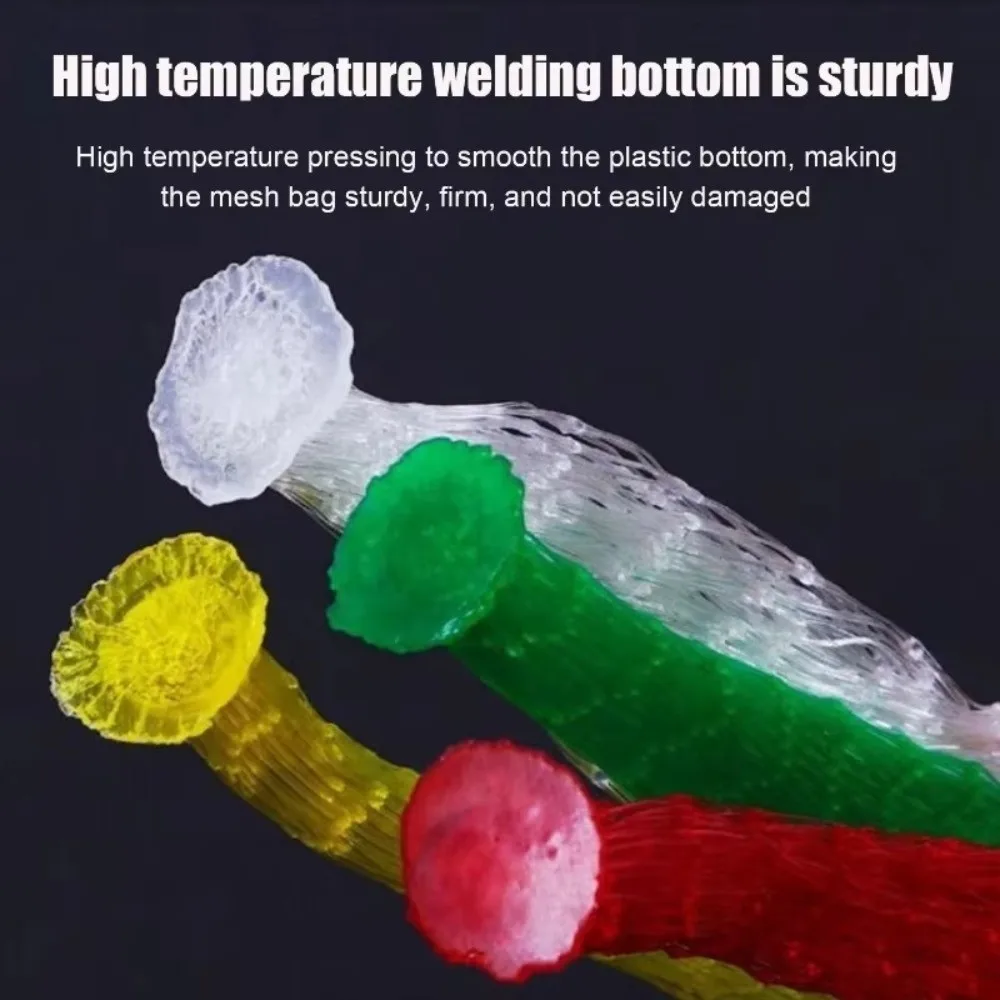 100Pcs Pack Egg Net Bag With Buckles Drawstring Closure Mesh Storage Bags Breathable Multi-Purpose Reusable Produce Bags