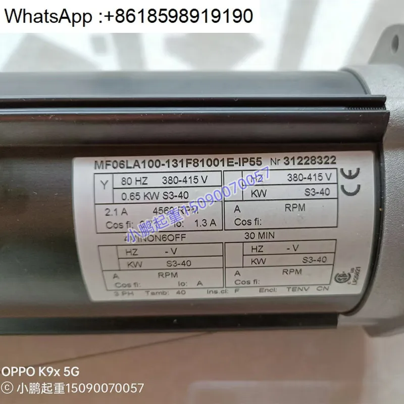 

Мотор подъемника MF06LA100-131F81001E-IP55