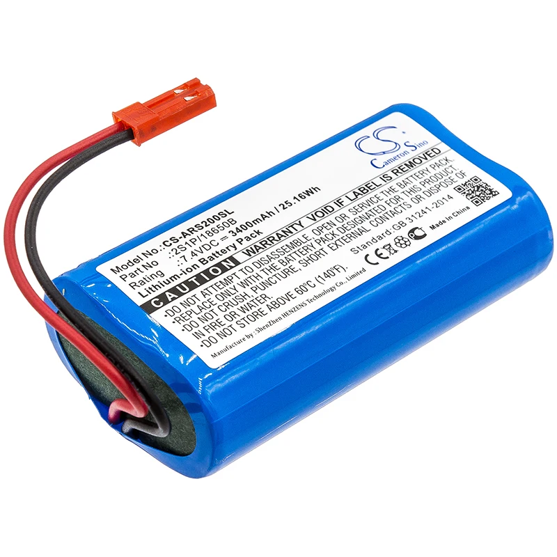

Li-ion Dry Herb Vaporizers Battery for Arizer, 7.4V, 3400mAh, Compatible Models: Solo, Solo 2
