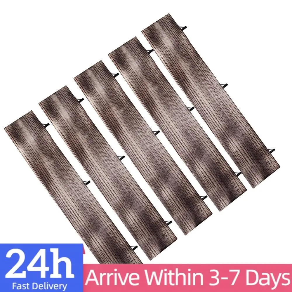 

5 Tier Floating Shelves with Metal Bracket Real Solid Wood Floating Shelves 72.05x11.81x7.87in for Living Room Bathroom Kitchen