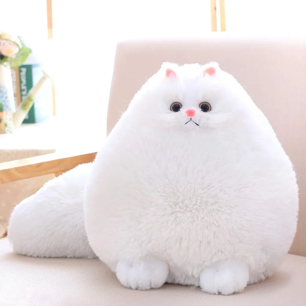 

Милые мягкие плюшевые кошки, белая мягкая кошка, мягкая игрушка на день рождения для детей, мальчиков, девочек, мягкая игрушка для толстого кота (10 дюймов)
