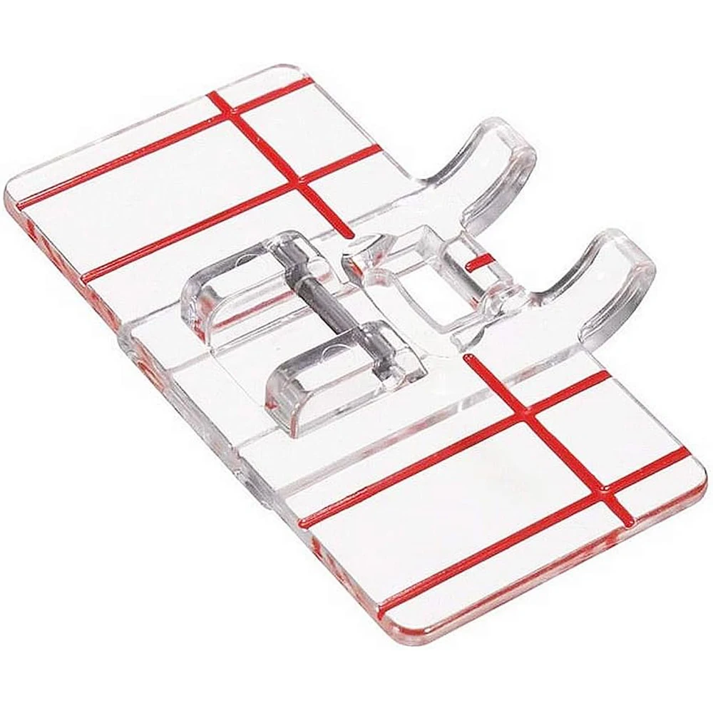 Plastic Clear Parallel Stitch Presser Foot Border Guide Foot For Singer Brother Low Shank Domestic Sewing Machines Accessories