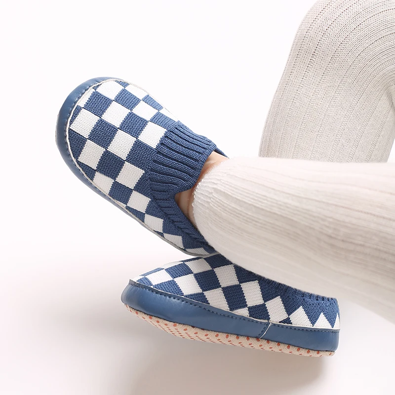 Klassische karierte Sportschuhe für Kleinkinder, Jungenschuhe für Mädchen, atmungsaktive Mesh-Baumwollsohle, lässig, Sport, 0–18 Monate, Baby Walk – Detail 13