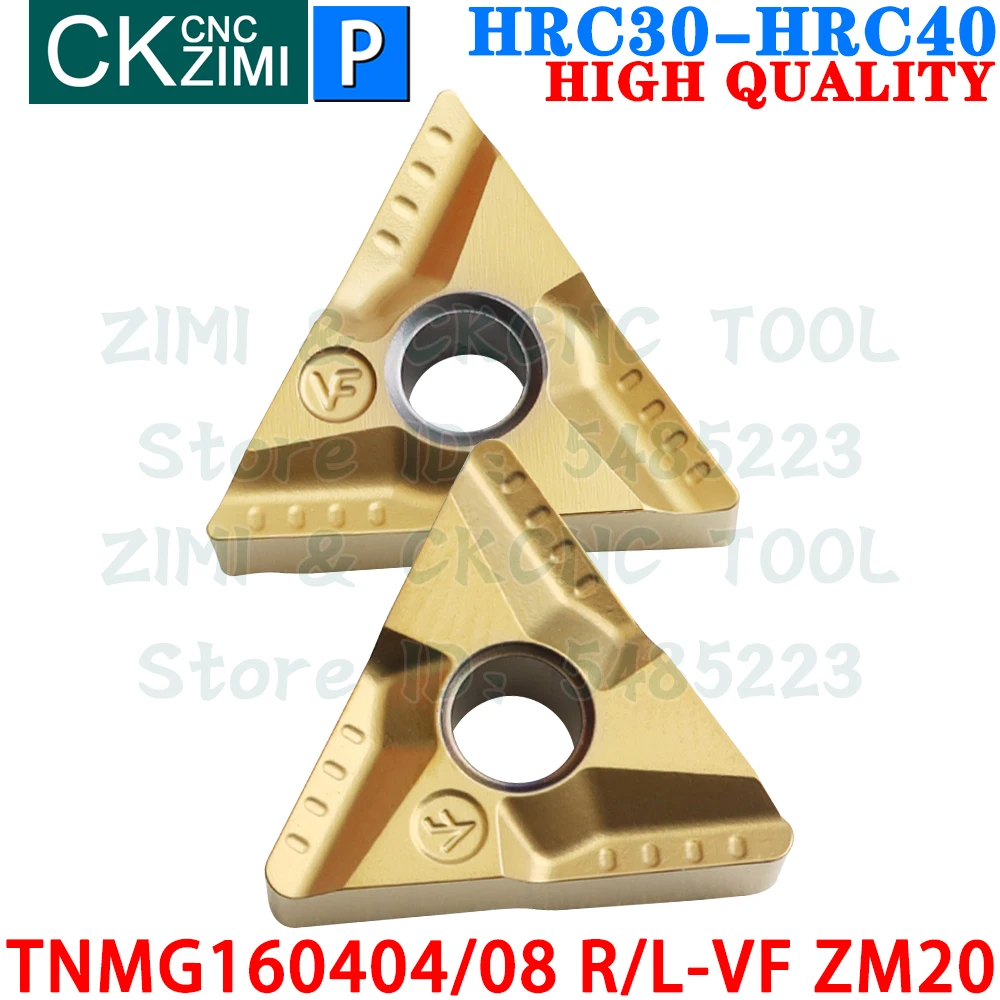 TNMG160404R-VF TNMG160404L-VF TNMG160408R-VF TNMG160408L-VF ZM20 Inserti in carburo Scanalatura scanalata Strumenti per inserti di tornitura TNMG1604 TNMG 1604 R/L VF CNC Utensili da taglio per fresatura