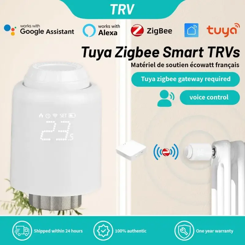 Tuya TRV ZigBee3.0 Termostato Intelligente Attuatore Del Radiatore Controller Della Valvola Termostatica Funziona Con Alexa Google Casa Alice
