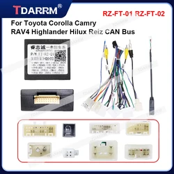 For Toyota Corolla/Camry/RAV4 With Canbus For Toyota High wiring 16pin Android Wire Harness Power Cable AdapterTY-XB-01 FT-RZ-01
