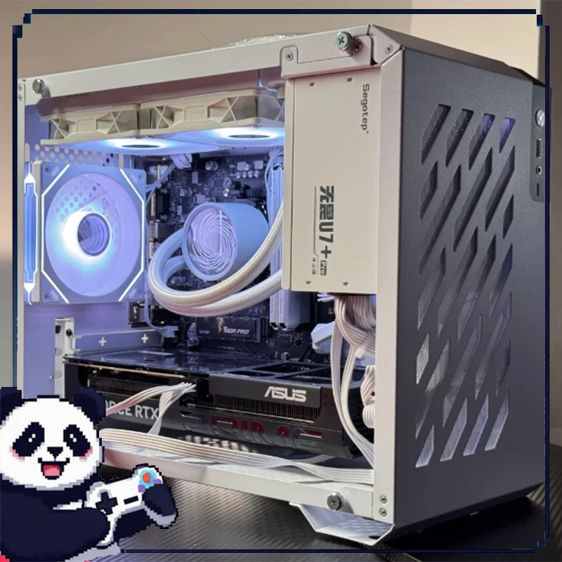 

Корпус для компьютера X200mini, чехол для портативного настольного компьютера, боковой прозрачный Matx, поддерживает чехол для игрового компьютера с водяным охлаждением